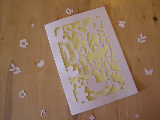 Handmade New Baby Boy Card